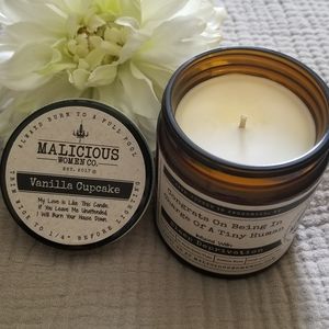 Funny Organic Soy Candle New Mom Vanilla Cupcake